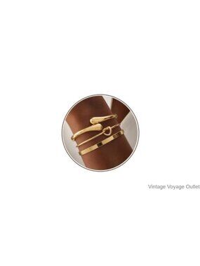 Gold Bangle Bracelet Set Stack for Women Classic Minimalist